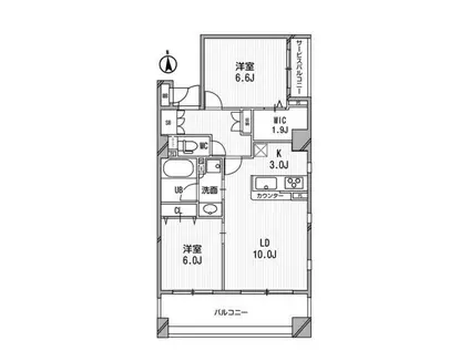 アーデン神保町(2LDK/12階)の間取り写真