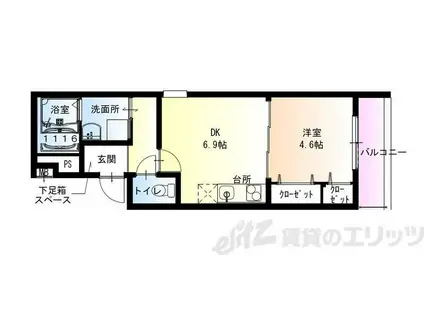 フジパレス豊里中央公園南III番館(1DK/3階)の間取り写真