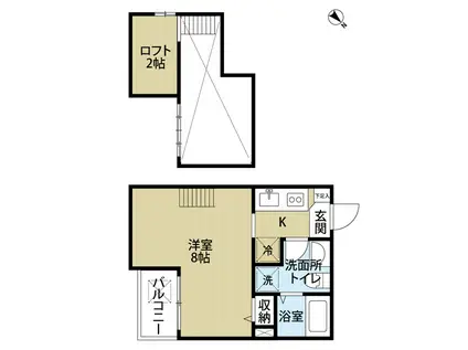 LUNA PIENA(1K/1階)の間取り写真