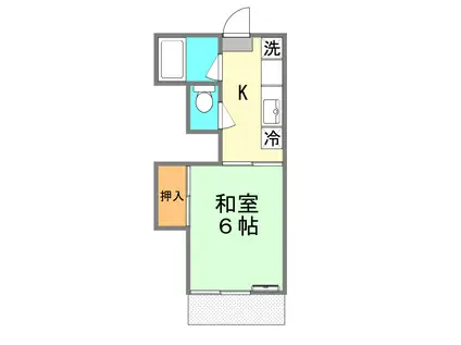 コーポ桜(1K/1階)の間取り写真