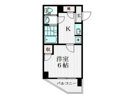 BCASA千葉蘇我IIRE-BORN(1K/1階)の間取り写真