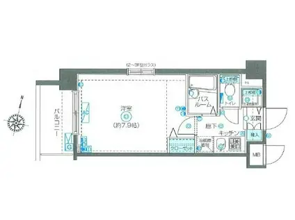 フェニックス新川崎(1K/5階)の間取り写真