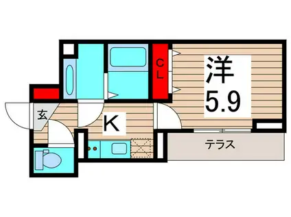 アヴァンス青井(1K/1階)の間取り写真