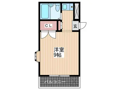 リーガルコート(1K/3階)の間取り写真