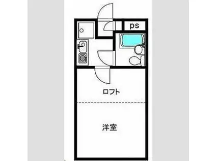 ソワール上柴A(1K/2階)の間取り写真