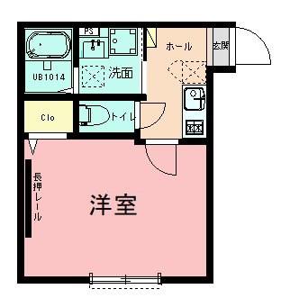 ハイズ湘南茅ケ崎(1K/1階)の間取り写真