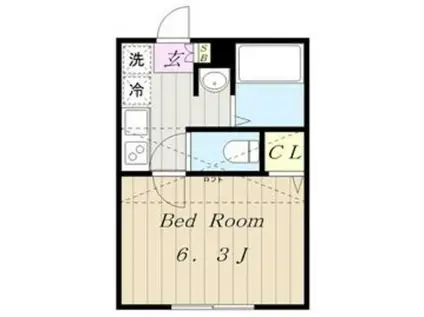 REFORMA生田(1K/1階)の間取り写真