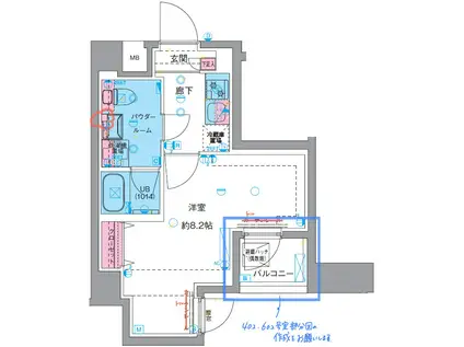 GENOVIA東向島IV(1K/1階)の間取り写真