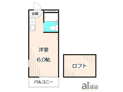 グレース・KIYOSE(ワンルーム/2階)の間取り写真