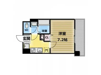 MPLAZA布施駅前参番館(1K/7階)の間取り写真