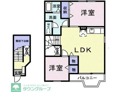 グランラシーヌ(2LDK/2階)の間取り写真