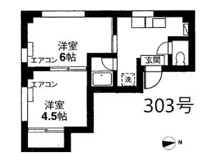 十番Mビル(2K/3階)の間取り写真