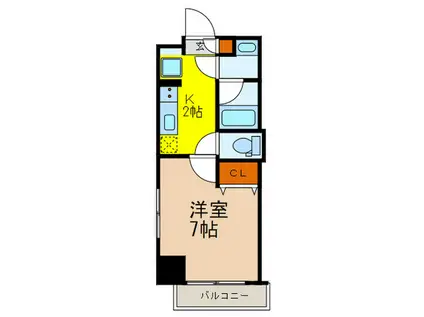 リバーレ押上向島(1K/5階)の間取り写真