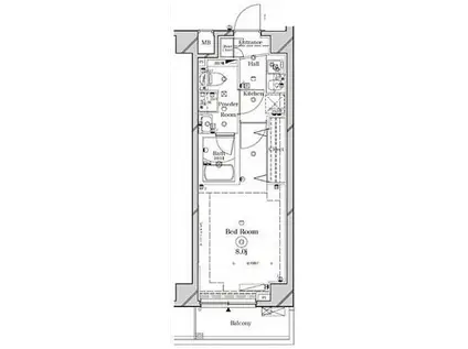 RAFFISTAR押上(1K/4階)の間取り写真
