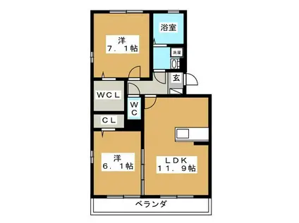 AXIS原宿五番館(2LDK/3階)の間取り写真