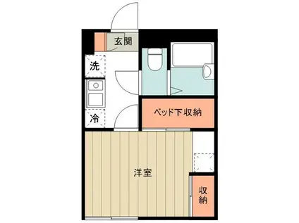 レオパレスシャンブル壱番館(1K/1階)の間取り写真