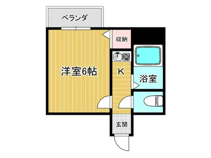 ロイヤレスト芦原(1K/3階)の間取り写真