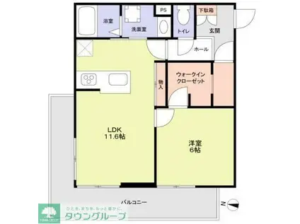 CERISIER(1LDK/3階)の間取り写真