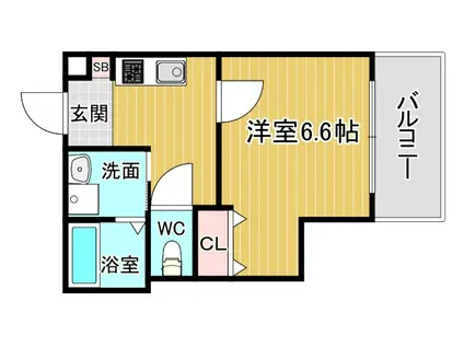 ALEGRIA池田(1K/2階)の間取り写真