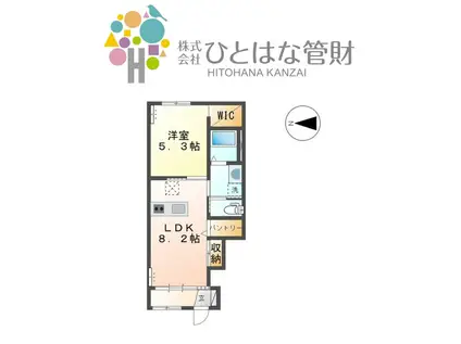 アヴァンス(1LDK/1階)の間取り写真