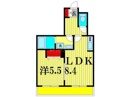 パークサイドメゾン(1DK/1階)の間取り写真