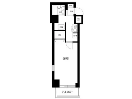 シティハイツ新小岩(1K/6階)の間取り写真