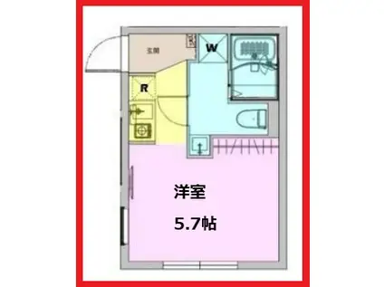 ジャガ五反野(ワンルーム/2階)の間取り写真