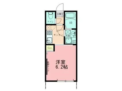 ハイズ相模大野(1K/1階)の間取り写真