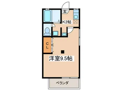 サニ-ハウス(1K/2階)の間取り写真