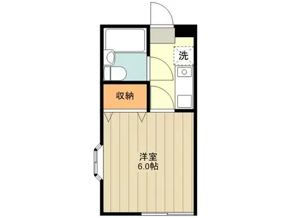 ビバハウス(1K/2階)の間取り写真