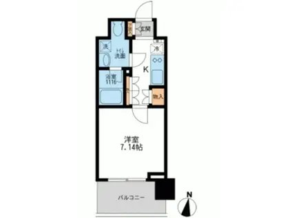 アーデン清澄白河(1K/12階)の間取り写真