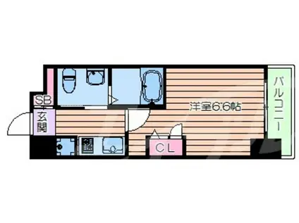 アーデンタワー本町イースト(1K/6階)の間取り写真