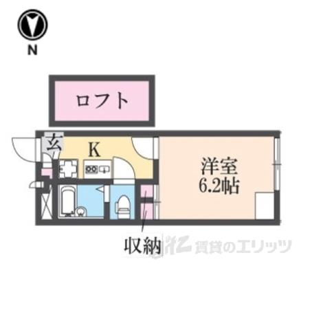 レオパレスルフラン(1K/2階)の間取り写真