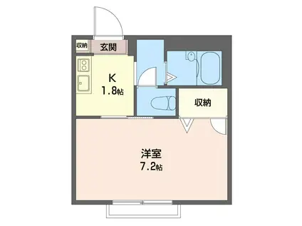 サンコーポ丸和(1K/1階)の間取り写真