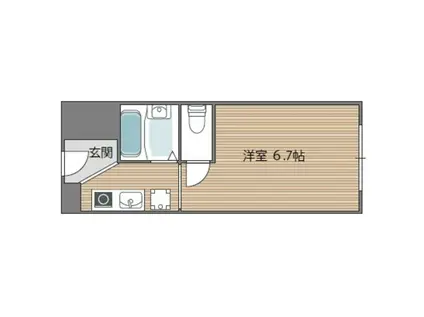 トリヴァンベール豊中(ワンルーム/3階)の間取り写真