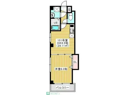 クレアティフ(1DK/1階)の間取り写真