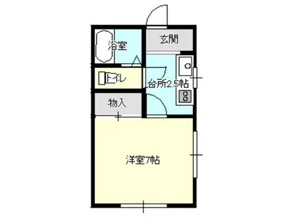 コーポナリタ(1K/1階)の間取り写真