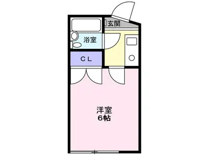 ジョエルココ(1K/1階)の間取り写真