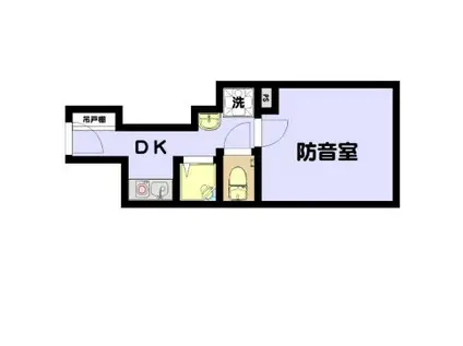 アールヒルズ日本橋(1K/1階)の間取り写真