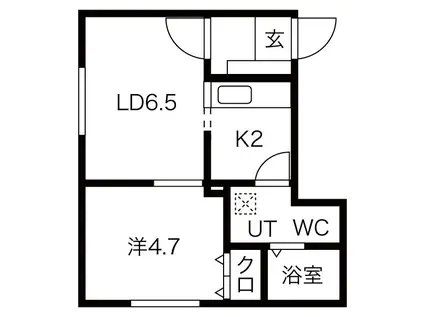 PORTOFINOW18(1LDK/3階)の間取り写真