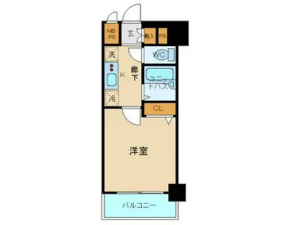 メインステージ巣鴨(1K/7階)の間取り写真