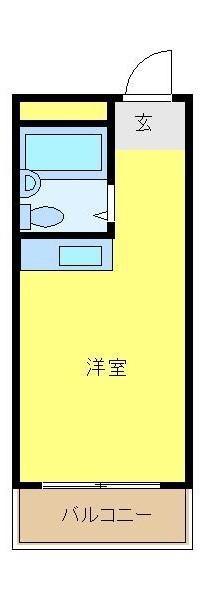ビレッジ西野(ワンルーム/1階)の間取り写真
