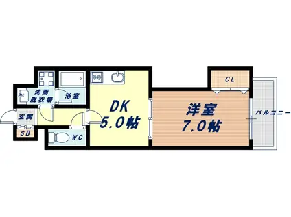 レインボーコートパートIII(1DK/9階)の間取り写真