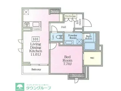 VERCIE(1LDK/1階)の間取り写真