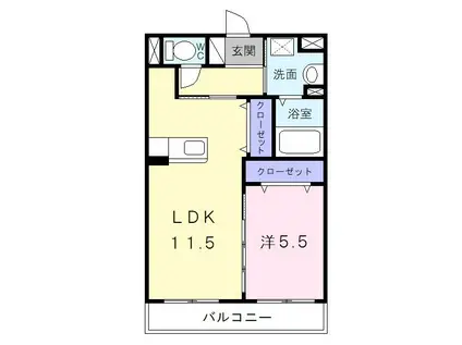 ＪＲ紀勢本線 六軒駅(三重) 徒歩20分 3階建 築17年(1LDK/2階)の間取り写真