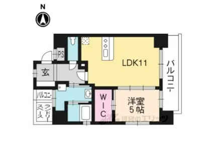 VENT LUXE(1LDK/2階)の間取り写真