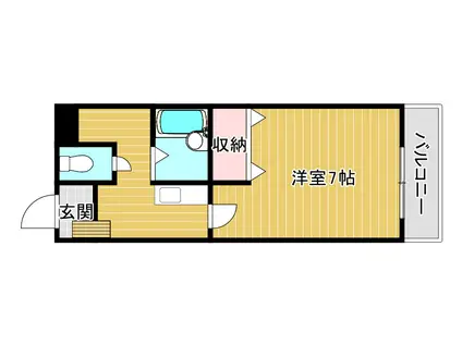 パールマンション上津(1K/4階)の間取り写真