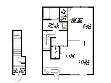 MAISONS-LAFFITTE(1LDK/2階)の間取り写真