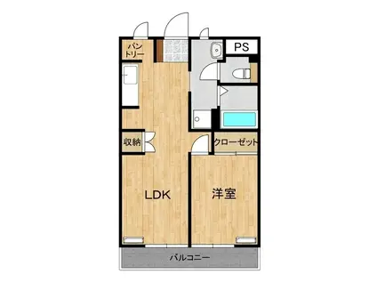 レディング天久保(2DK/3階)の間取り写真