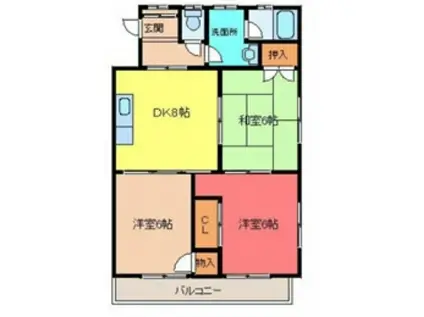 光洋マンション(3DK/1階)の間取り写真